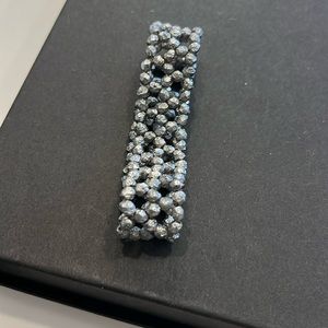 Silver gray beaded bracelet